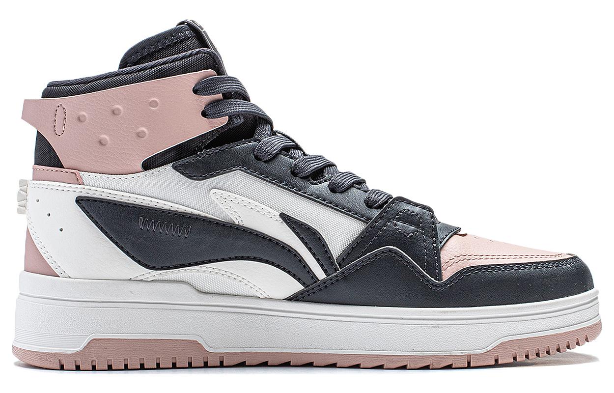 LiNing Yamahara 2.0 Anti Slip Wear Resistant High Top Skateboard Shoes Women's Dark Blue White Pink купить в интернет-магазине Yoocart с быстрой доставкой по России.