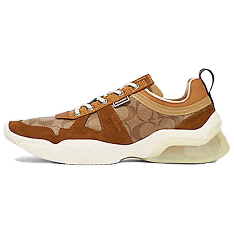 COACH CitySole Cushioning Slip Resistant Low Top Casual Shoes Men's Brown White