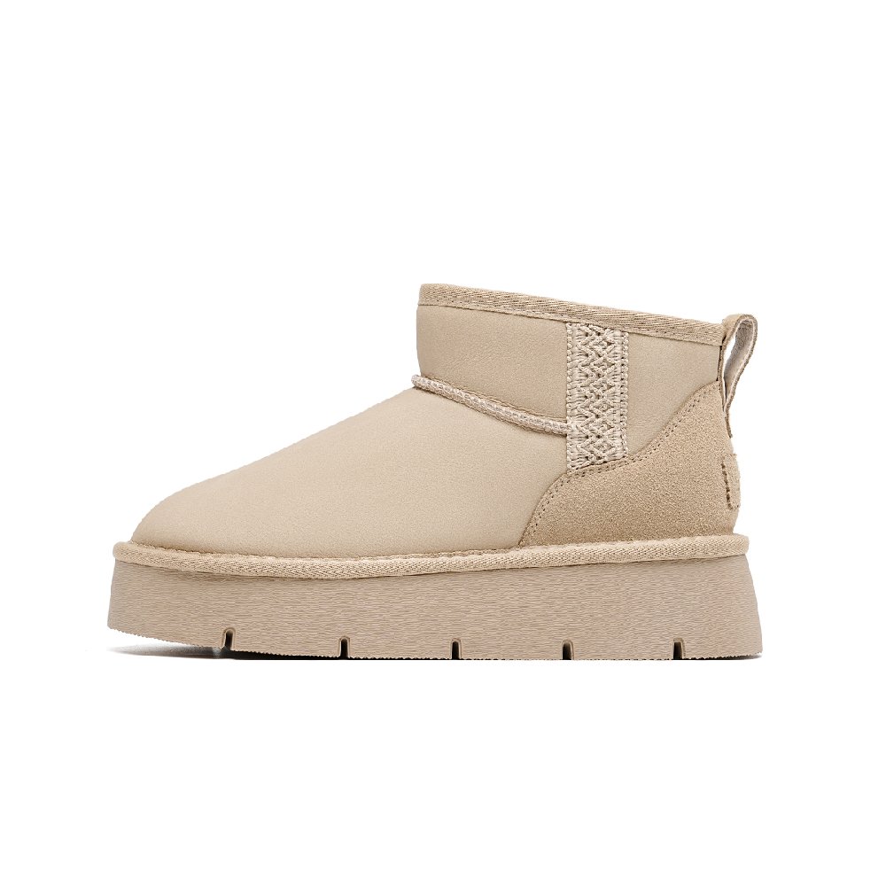 EBLAN Short Snow Boots Women's Apricot