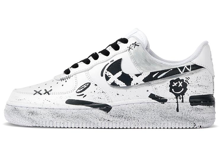Nike Air Force 1 Low-Top Skateboard Shoes Women's Black White
