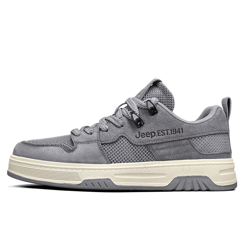 Jeep Slip Resistant Cushioning Height Increasing Low Top Skateboard Shoes Men's