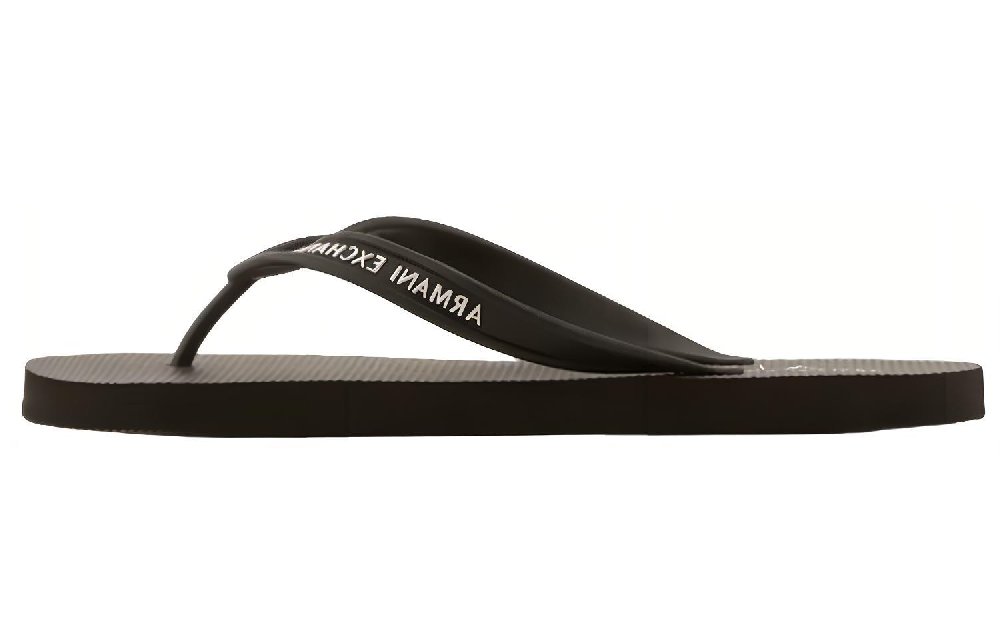 ARMANI EXCHANGEAE Rubber Sole Flip Flops Men's Black