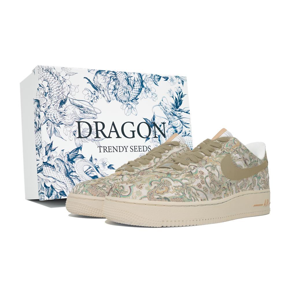 Nike Air Force 1 Skateboard Shoes Unisex Low-Top Gold