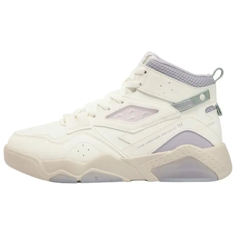 361° Warm Slip-Resistant High-Top Skateboard Shoes Women's White Purple