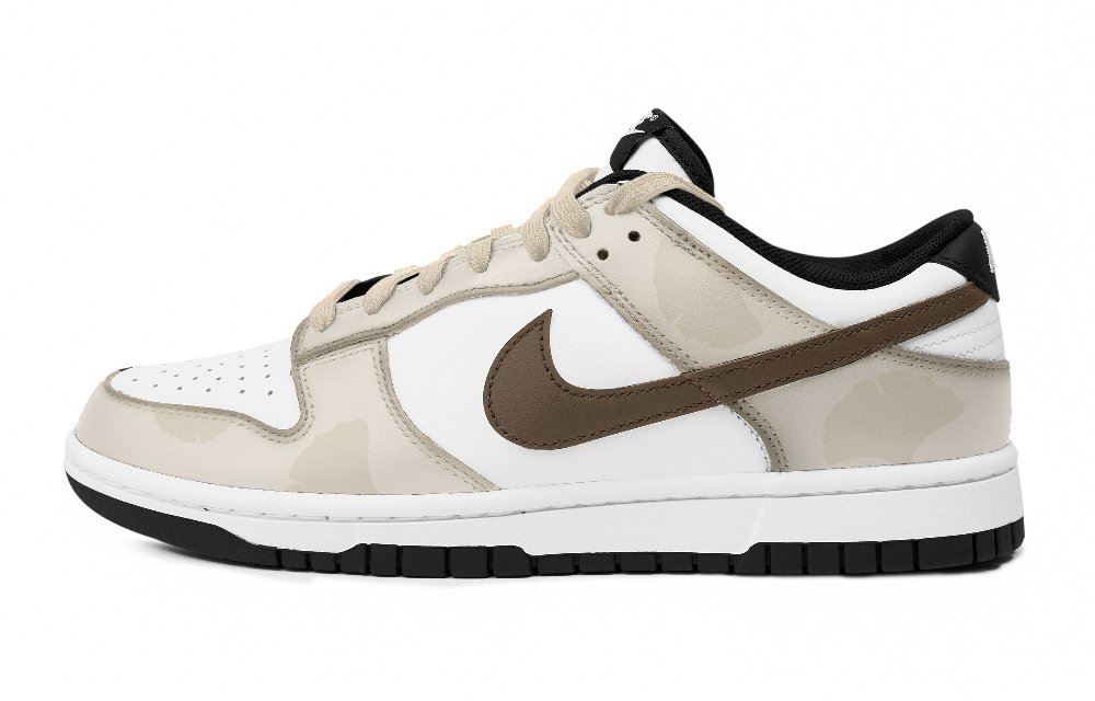 Nike Dunk Anti-Slip Wear-Resistant Low-Top Skateboard Shoes Unisex Beige Brown