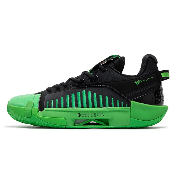 361° Cushioning Anti-Slip And Wear-Resistant Low-Top Basketball Shoes Men's Black Luster Green