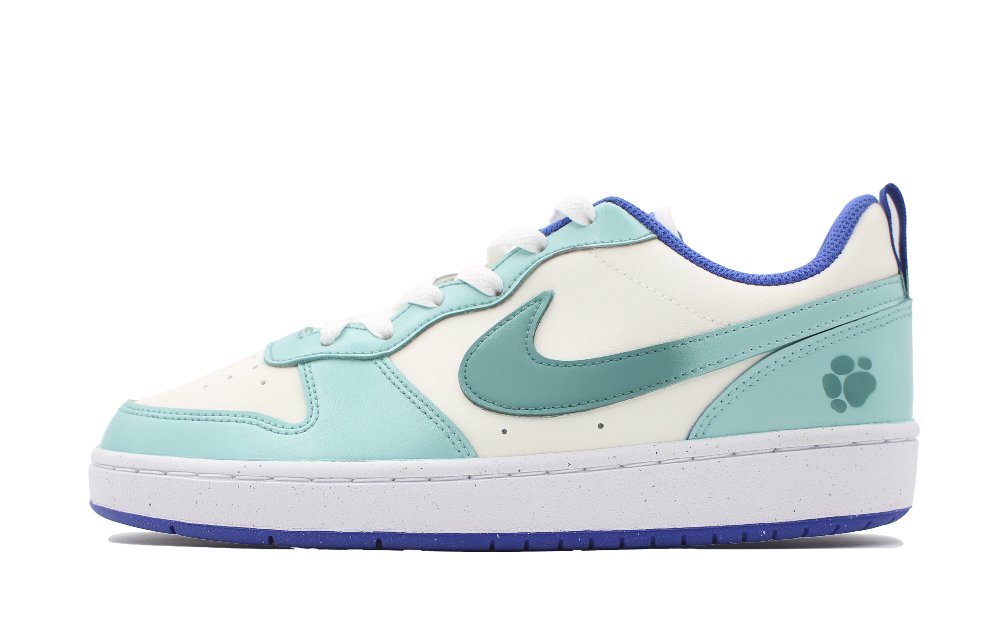 Nike Court Borough Mint Bear Abrasion Resistant Low Top Skateboard Shoes Unisex Light Cyan