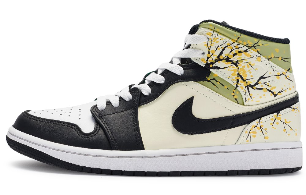 Jordan Air Jordan 1 Vintage Basketball Shoes Men Mid Top Black/White