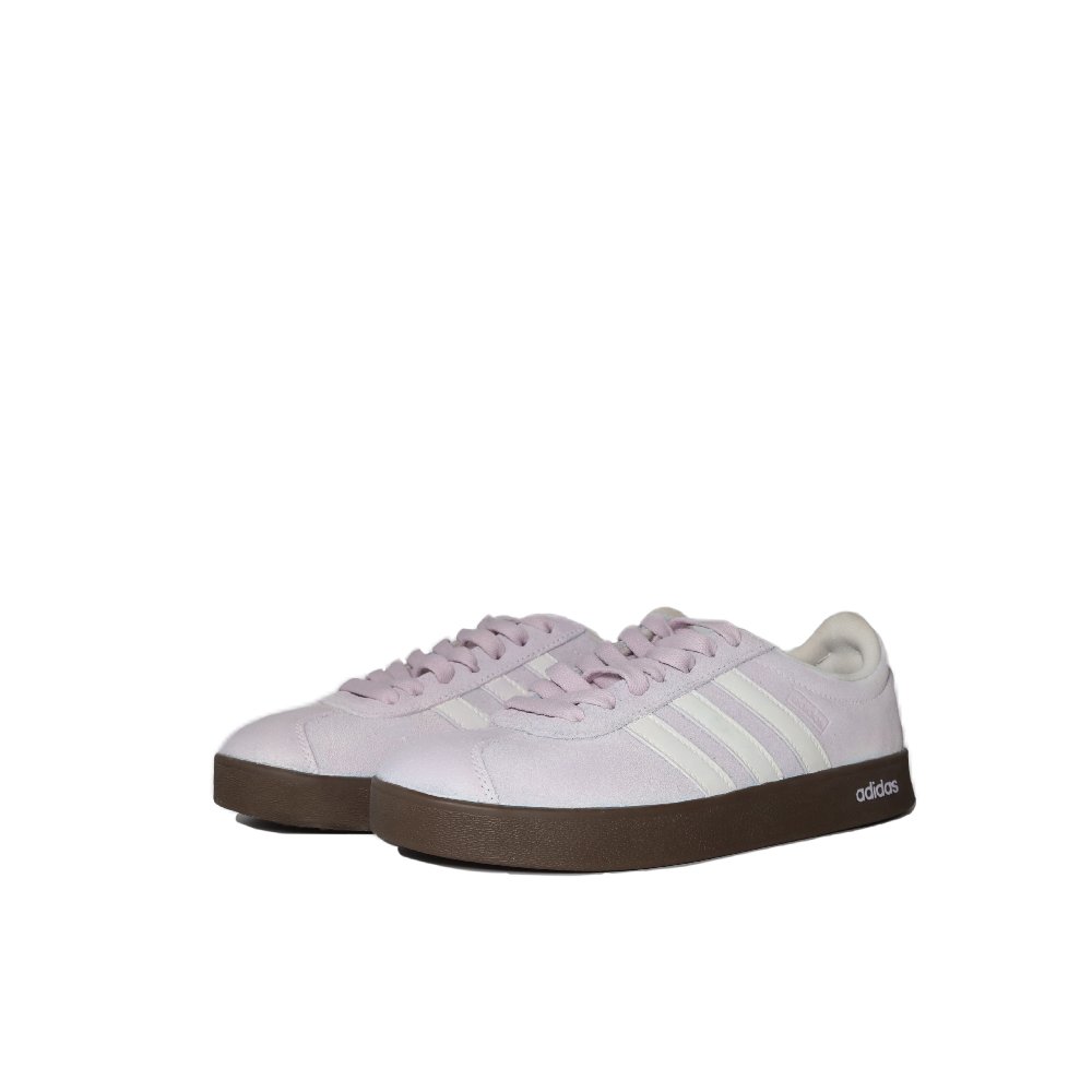 Adidas Neo VL Court 2.0 Grape Milk Candy Anti-Slip Wear-Resistant Low-Top Skateboard Shoes Unisex Pink White