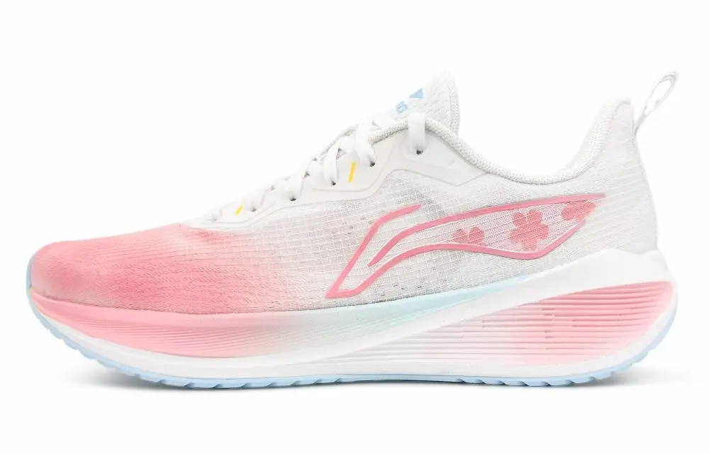 LiNing Wuyue Shock Absorbers Slip Resistant Abrasion Resistant Low top Casual Running Shoes Men's Pink