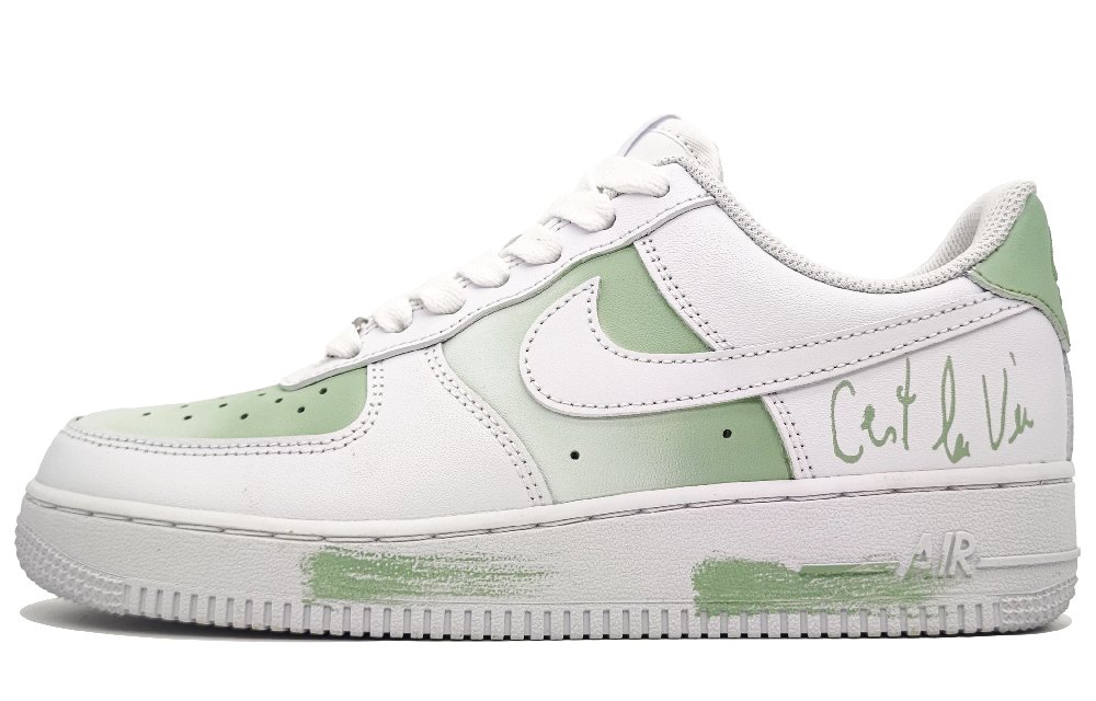 Nike Air Force 1 Anti-Slip Wear-Resistant Low-Top Skateboard Shoes Unisex Mint Green