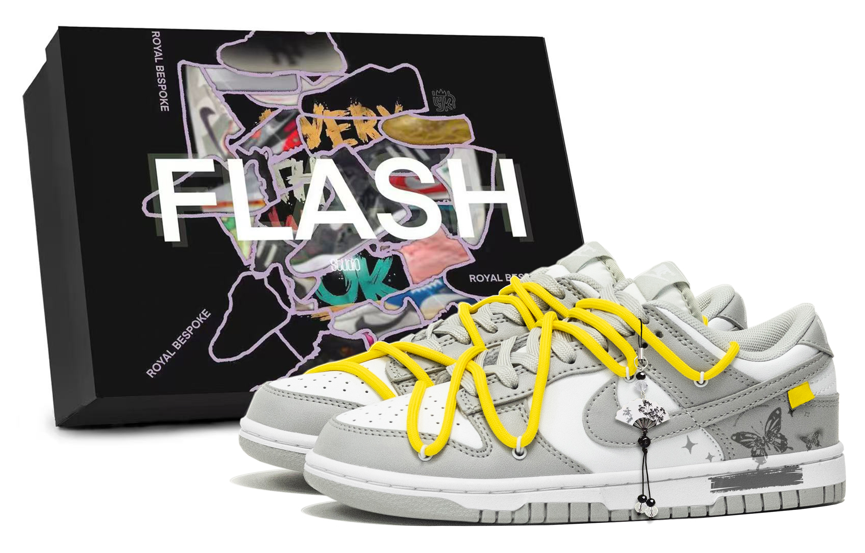 Nike Dunk Smoke Alarm, Box Included Abrasion Resistant Low top Skateboard Shoes Unisex Gray