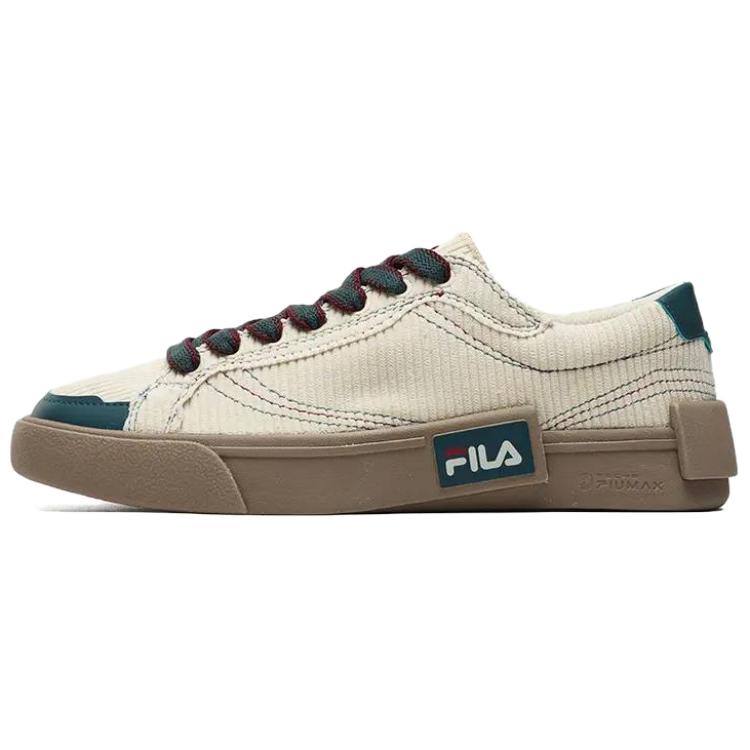 FILA FUSION Cushioned Wear-Resistant Lightweight Low-Top Skateboard Shoes Women's Beige Green