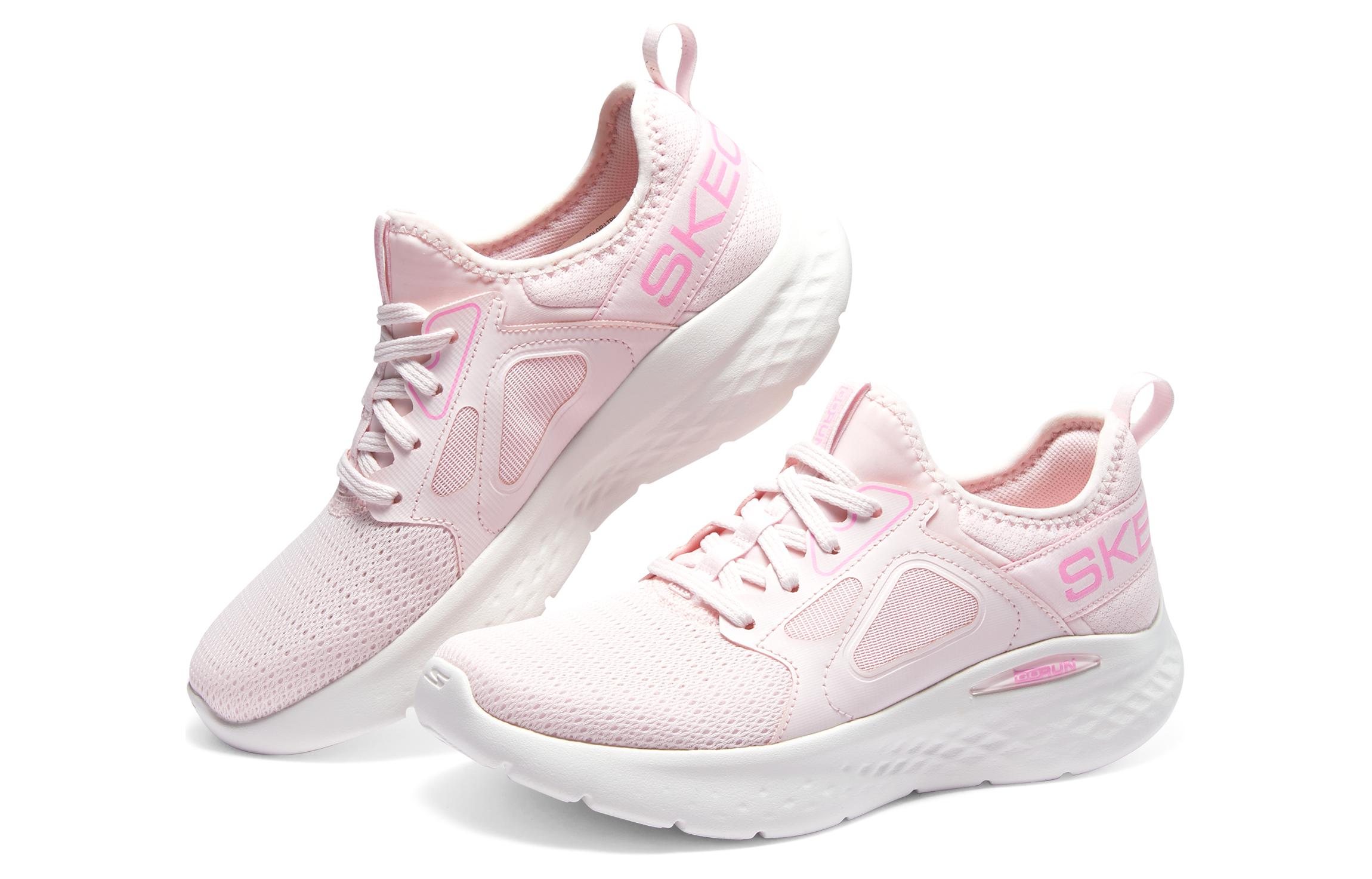 Skechers Go Run Lite Shock Absorbers Low Top Casual Running Shoes Women's Pink купить в интернет-магазине Yoocart с быстрой доставкой по России.