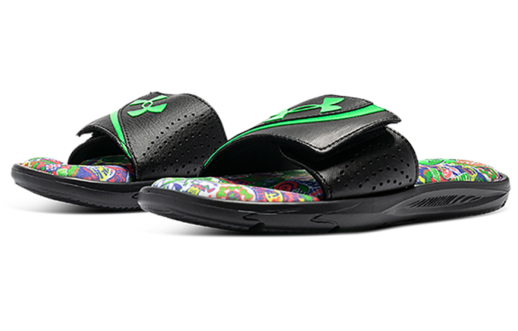 Under Armour Ignite Vi Graphic Strap Slides 'Black Green' купить в интернет-магазине Yoocart с быстрой доставкой по России.