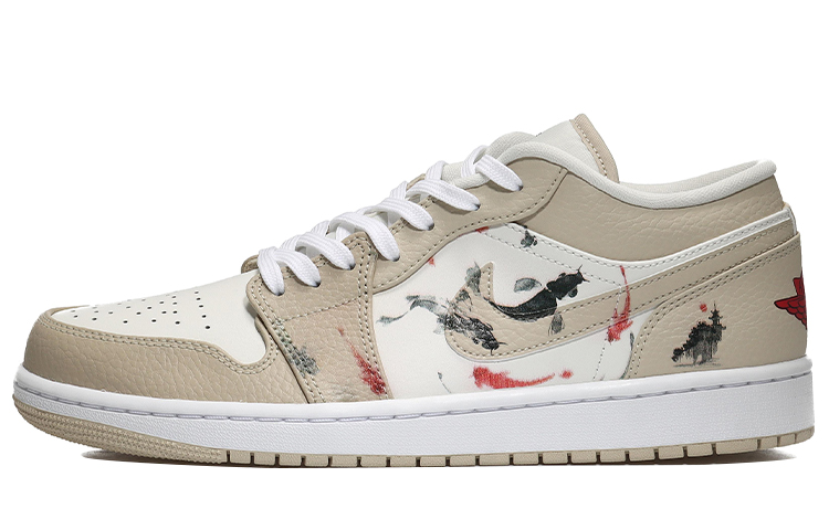 Jordan Air Jordan 1 Low Top Vintage Basketball Shoes Men's Sail White Yellow