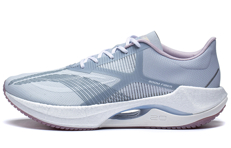 LiNing Super Light 20 Abrasion Resistant Breathable Low Top Running Shoes Women's Gray Blue