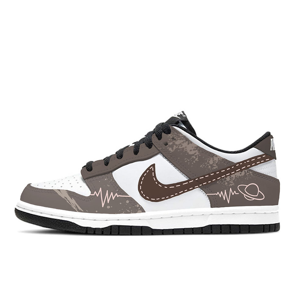Nike Dunk Abrasion Resistant Low Top Skateboard Shoes Unisex Brown
