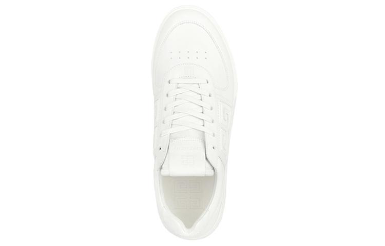 Givenchy White G4 Leather Low-Top Sneakers