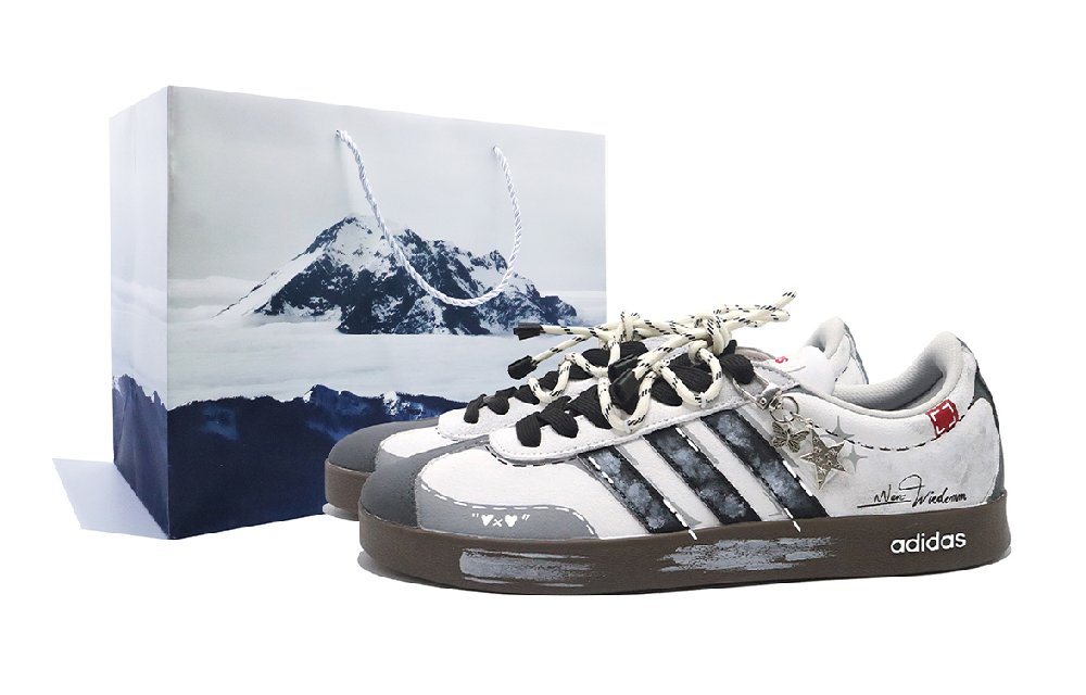 Adidas VL COURT 2.0 Tomorrow's Star, Shopping Bag Cushioning, Wear Resistant Low Top Skateboard Shoes Unisex Dark Gray