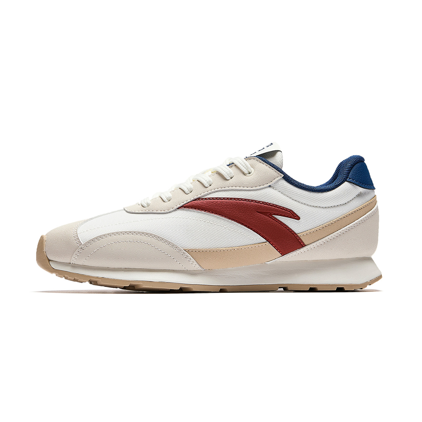 Anta Icing Cushioning, Wear Resistant Low top Casual Shoes Women's Ivory White Chalk Rich Stitch Color