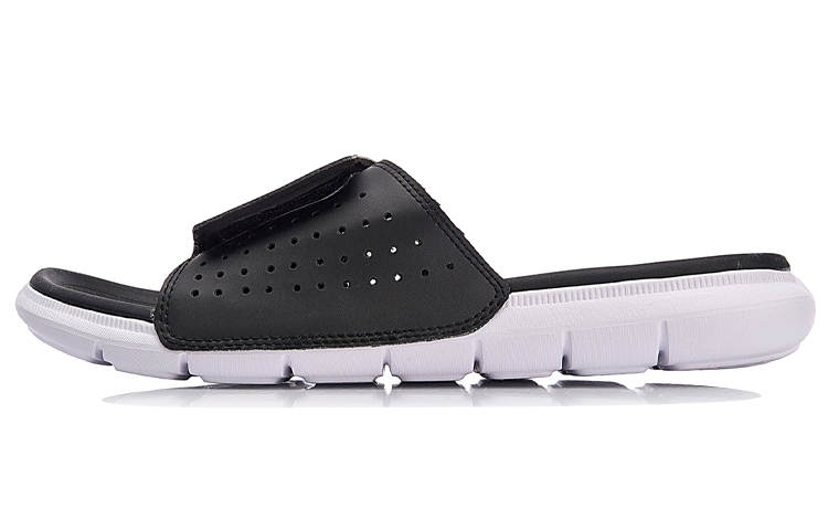 LiNing Rubber Sole EVA Quiet Slide Slippers Men's Black