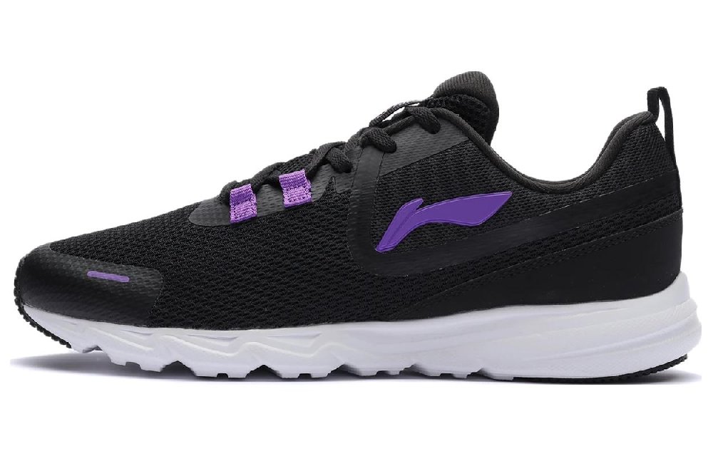LiNing Sports Life Collection Cushioning Slip Resistant Low Top Casual Shoes Women's Black Purple