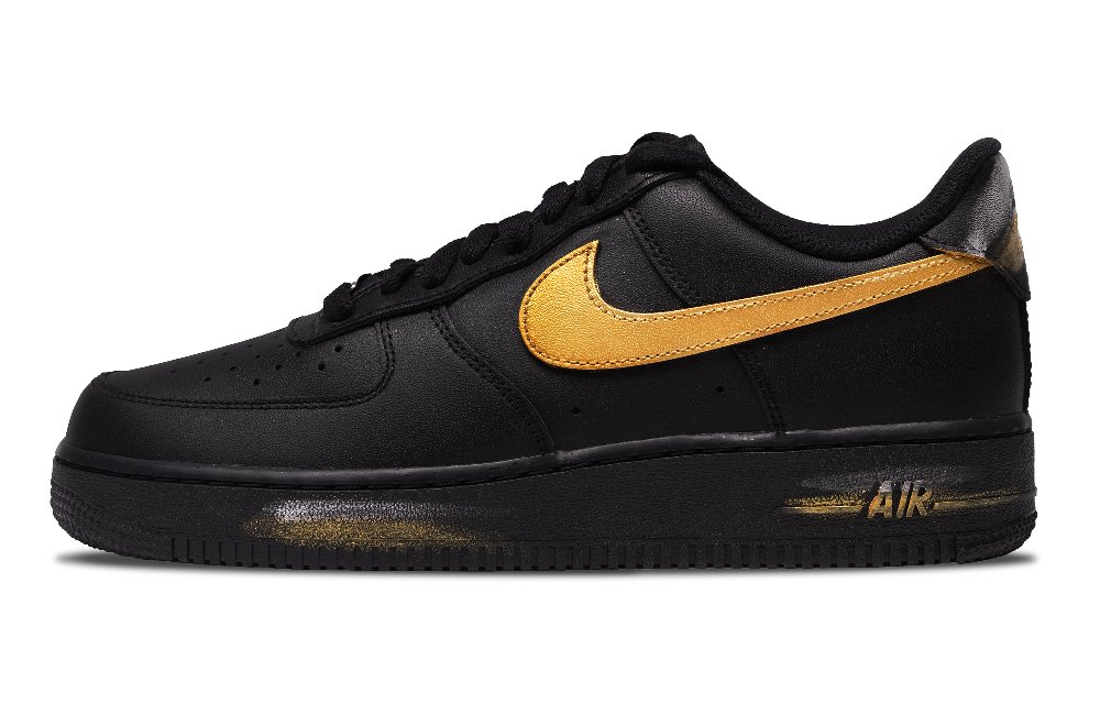 Nike Air Force 1 Twenty Rebel Coverage Warm Anti-Slip And Wear-Resistant Low-Top Skateboard Shoes Unisex Black Yellow