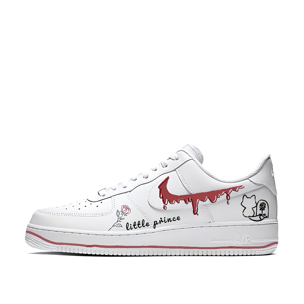 Nike Air Force 1 Low Top Skateboard Shoes Unisex Red