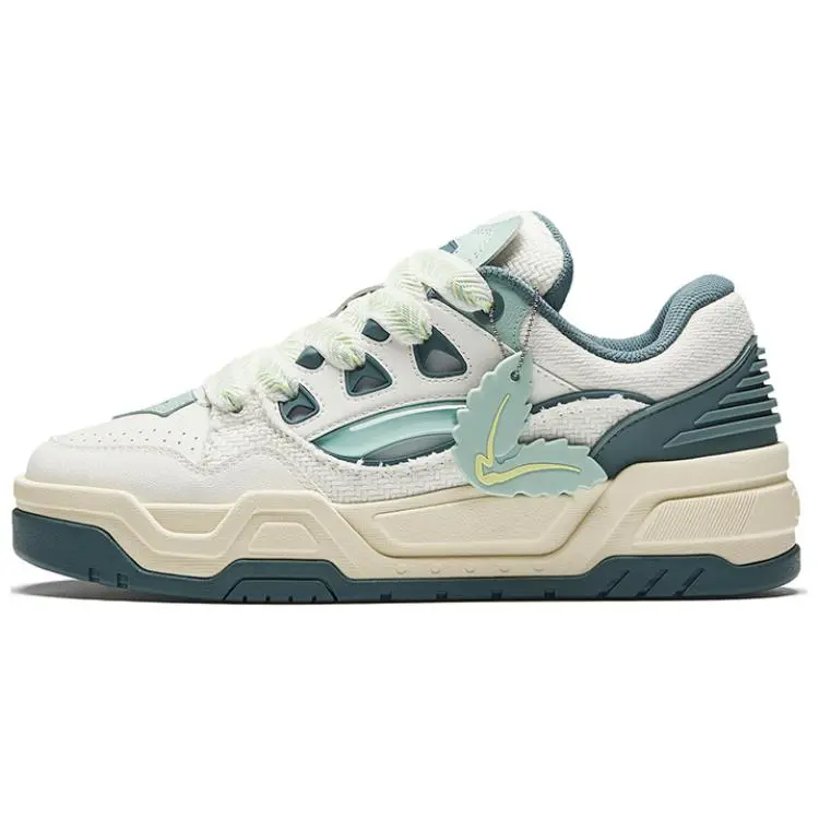Anta Micro Sugar 2 Non slip Lightweight Low top Skateboard Shoes Men's White Green