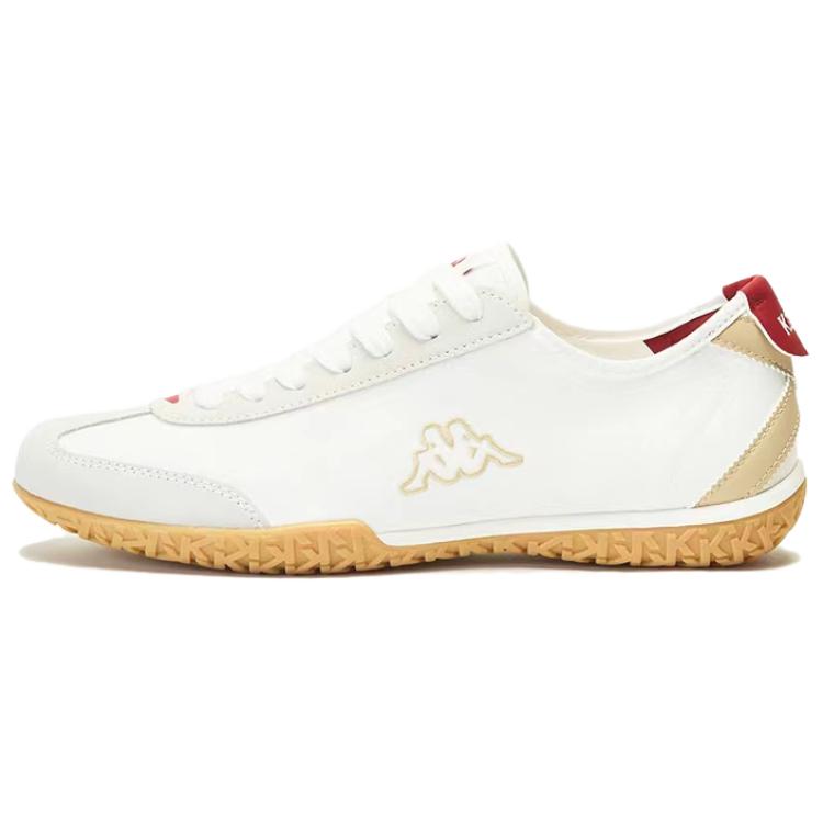 Kappa Anti-Slip Wear-Resistant Low-Top Training Running Shoes Unisex White Red Brown
