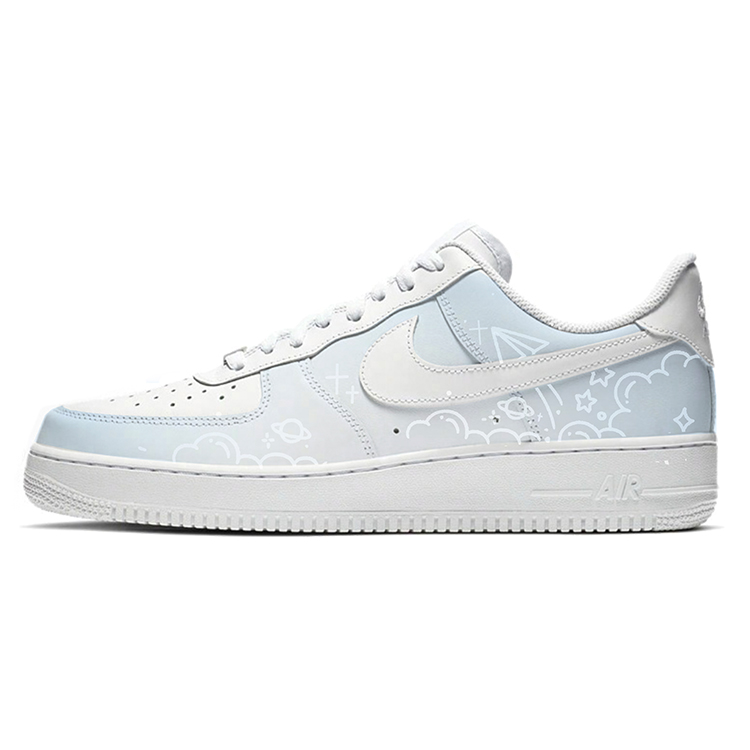 Nike Air Force 1 Anti Slip Wear Resistant Low Top Skateboard Shoes Men's White