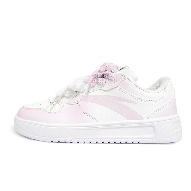 Anta Relaxed Anti Slip Wear Resistant Low Top Skateboard Shoes Unisex Pink