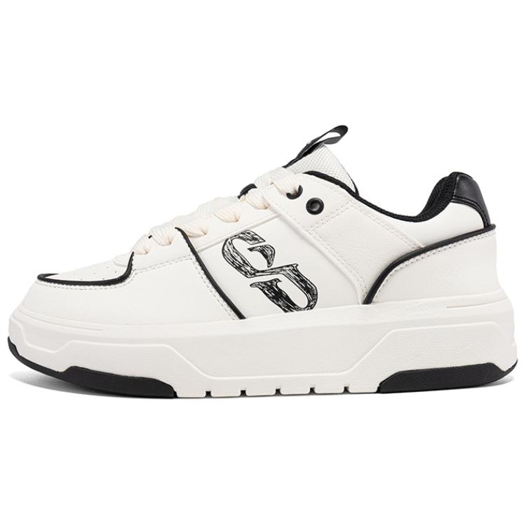 361° Anti Slip Wear Resistant Low Top Skateboard Shoes Women's White Black