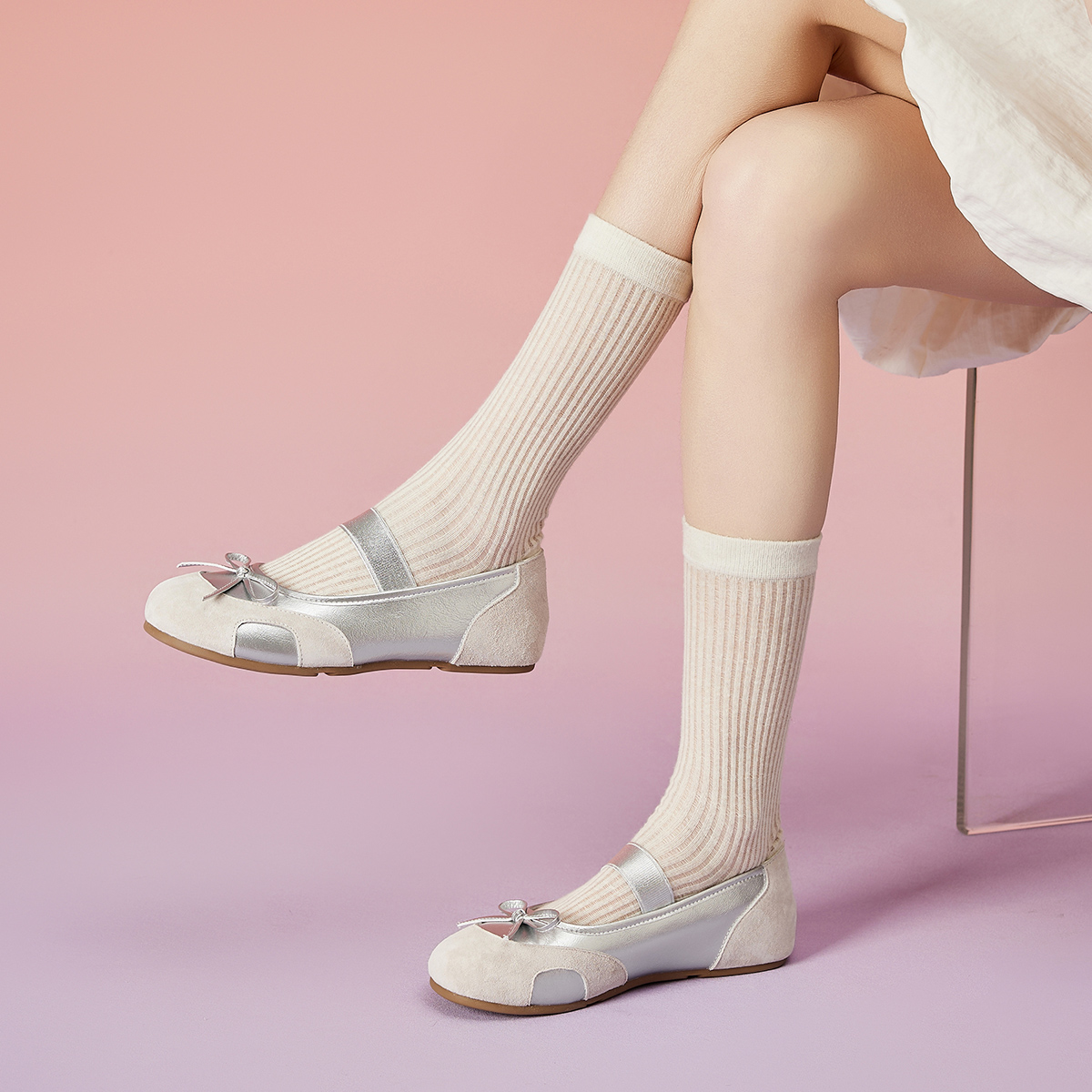EBLAN Mary Jane Shoes Women's Silver купить в интернет-магазине Yoocart с быстрой доставкой по России.