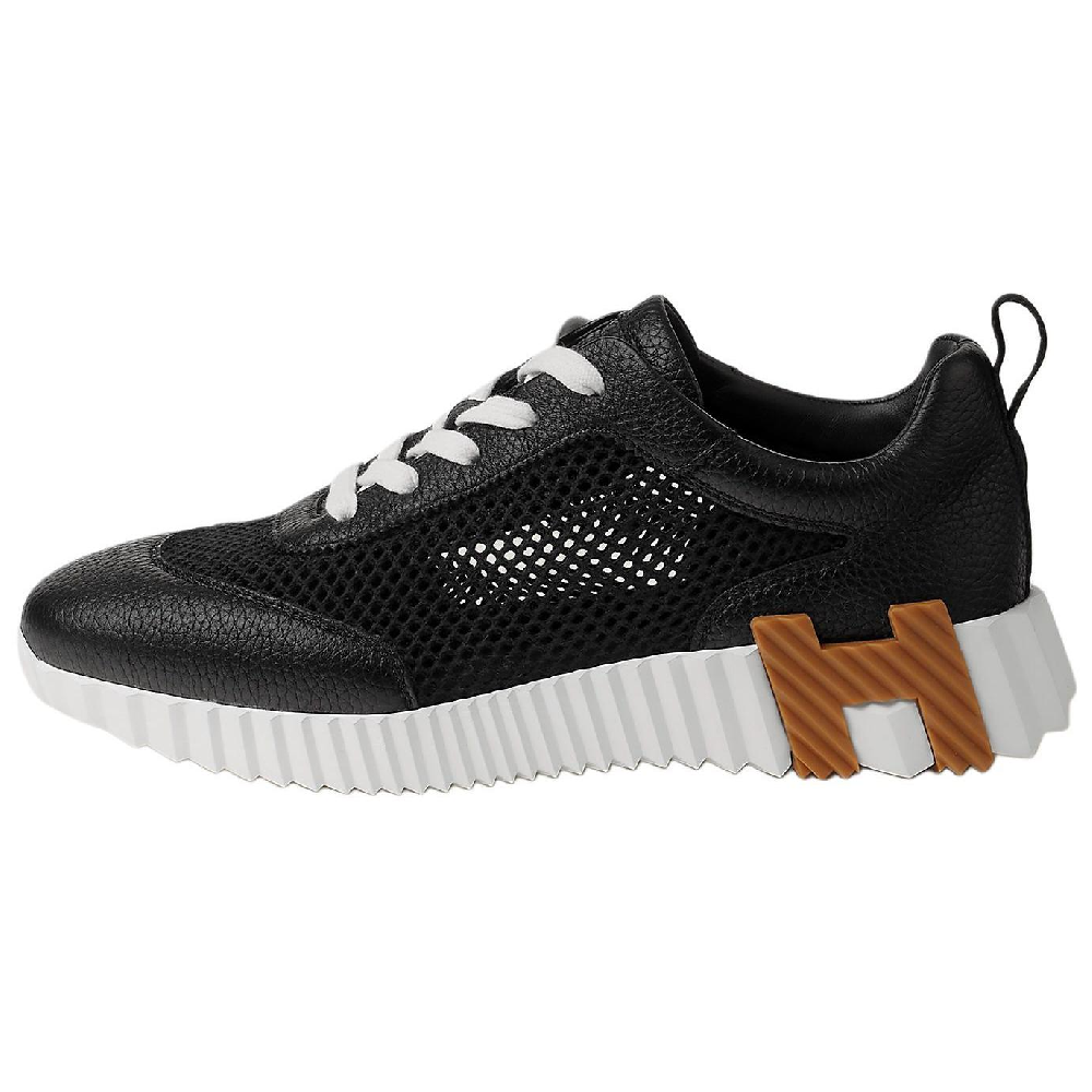 HERMES Bouncing Low-Top Casual Shoes 4cm Women's Black