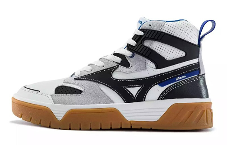 Mizuno Cl Mid Skateboarding Shoes Black White Blue