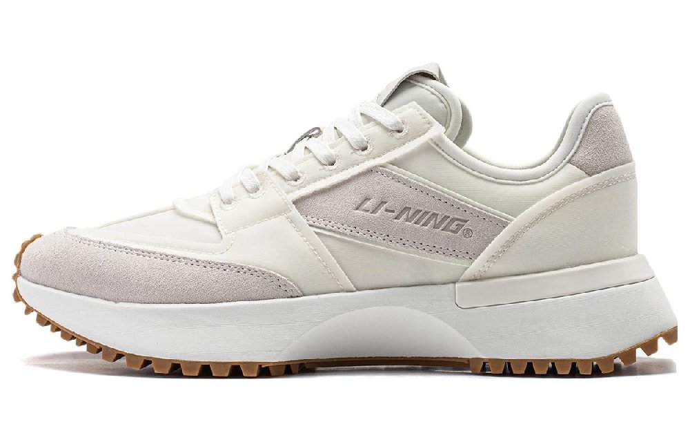 LiNing 001 Vntg Lightweight And Wear-resistant Low-Top Running Shoes Women's White