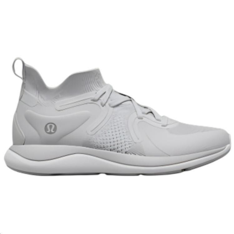 Lululemon Chargefeel Slip Resistant And Breathable Mid top Running Shoes Women's Gray White