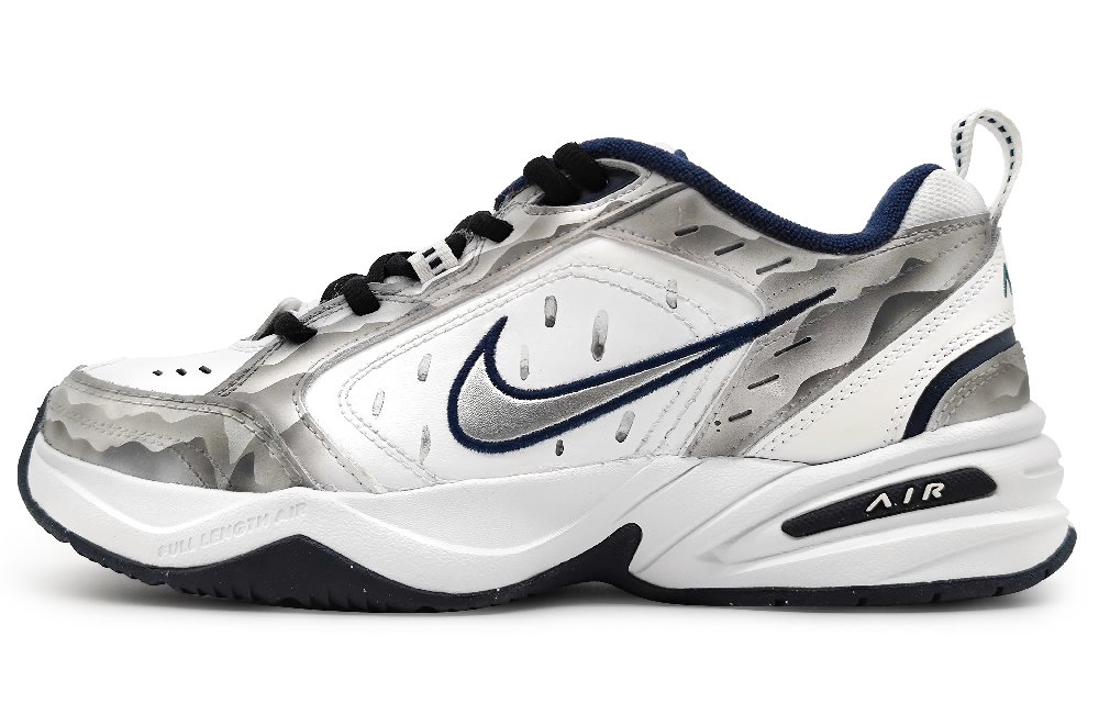 Nike Air Monarch 4 Anti-Slip And Wear-Resistant Height Increasing Low-Top Casual Shoes Unisex Light Gray