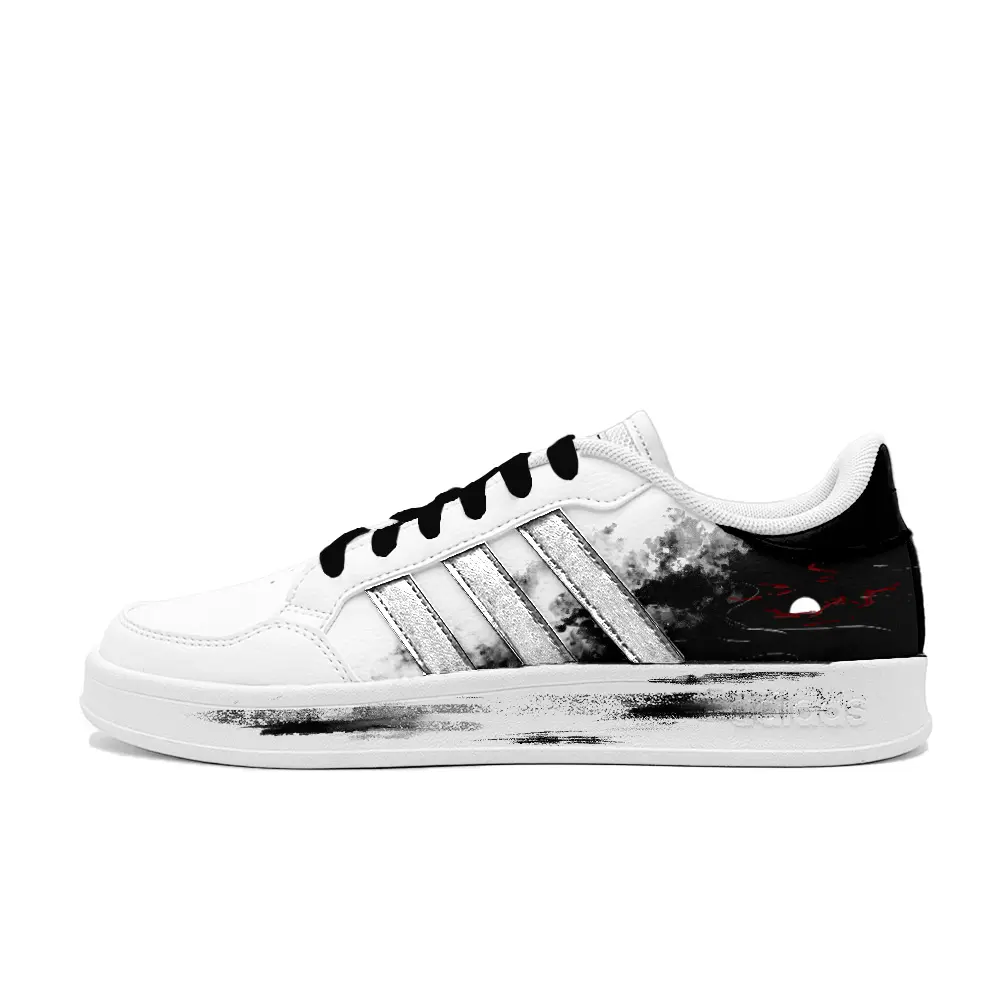 Adidas Neo Breaknet Sunlit Landscape Lightweight Anti Slip Low top Skateboard Shoes Men's Black White