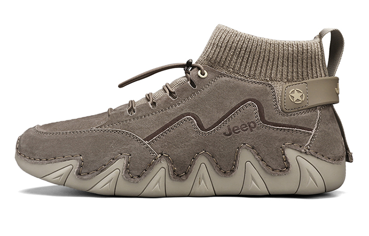 Jeep Mid Top Casual Shoes Men's Sand