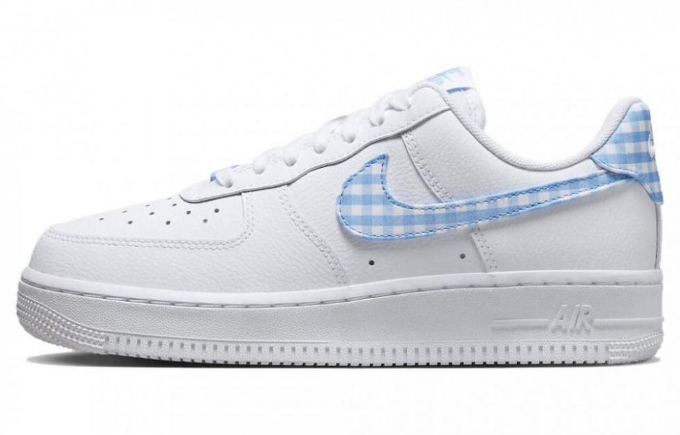 Nike Air Force 1 Low '07 Essential White University Blue Gingham Women's