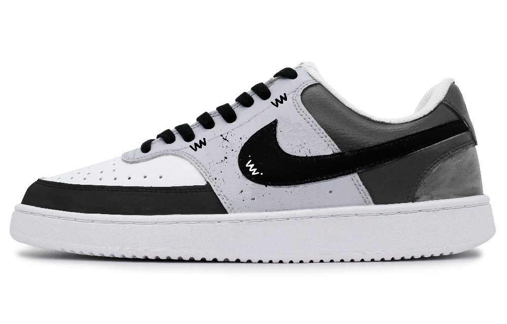 Nike Court Vision 1 Black Romance Anti-Slip Wear-Resistant Low-Top Skateboard Shoes Men's Black