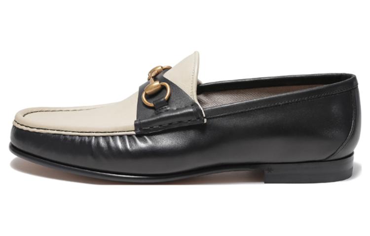GUCCI Horsebit Casual Shoes Men's Black Gray