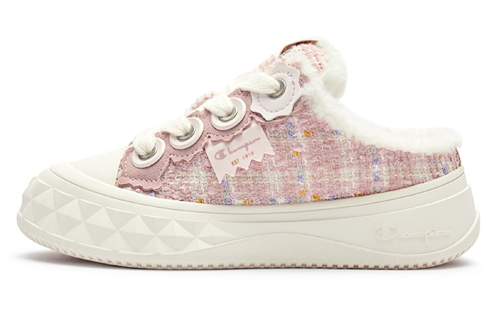 Champion Slip-Resistant Low-Top Skateboard Shoes Women's Pink