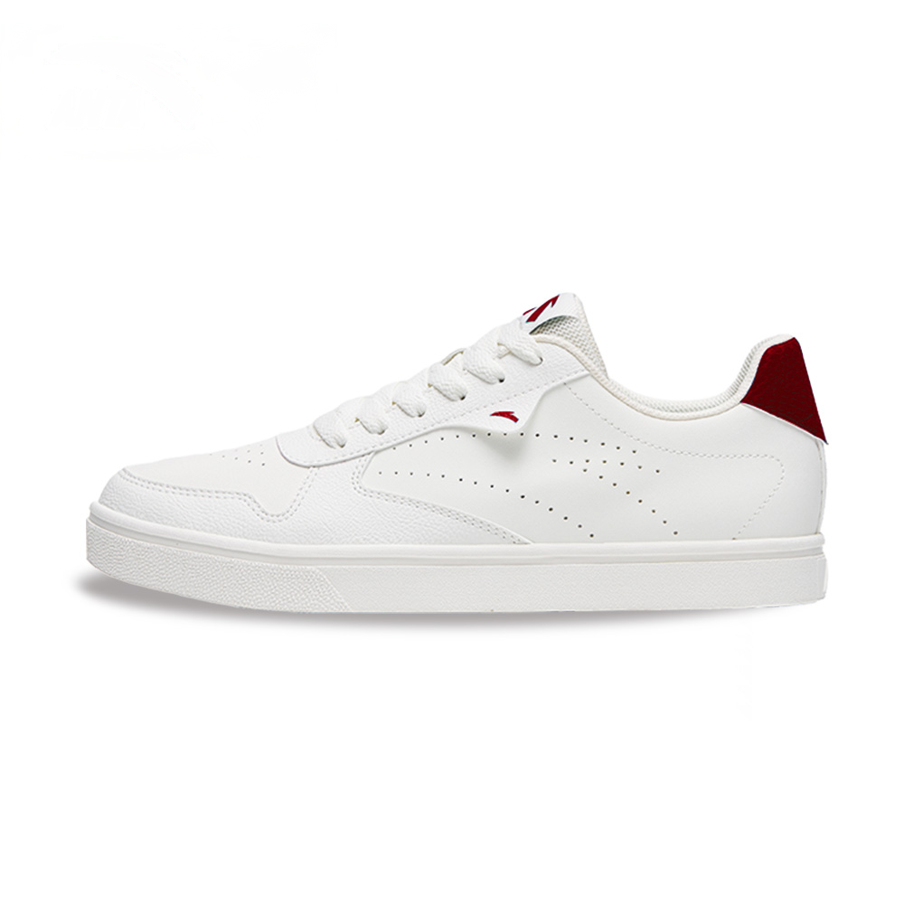 Anta Anti-Slip Wear-Resistant Low-Top Skateboard Shoes Women's White Red
