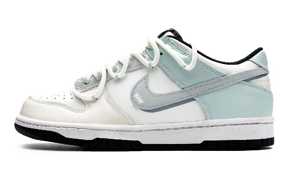 Nike Dunk Anti-Slip And Wear-Resistant Lightweight Low-Top Skateboard Shoes Unisex White Blue