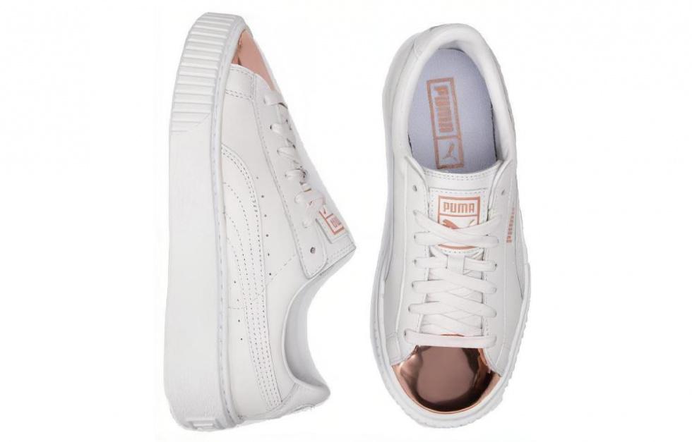 PUMA Basket Platform Metallic 'White Rose Gold' Women's купить в интернет-магазине Yoocart с быстрой доставкой по России.