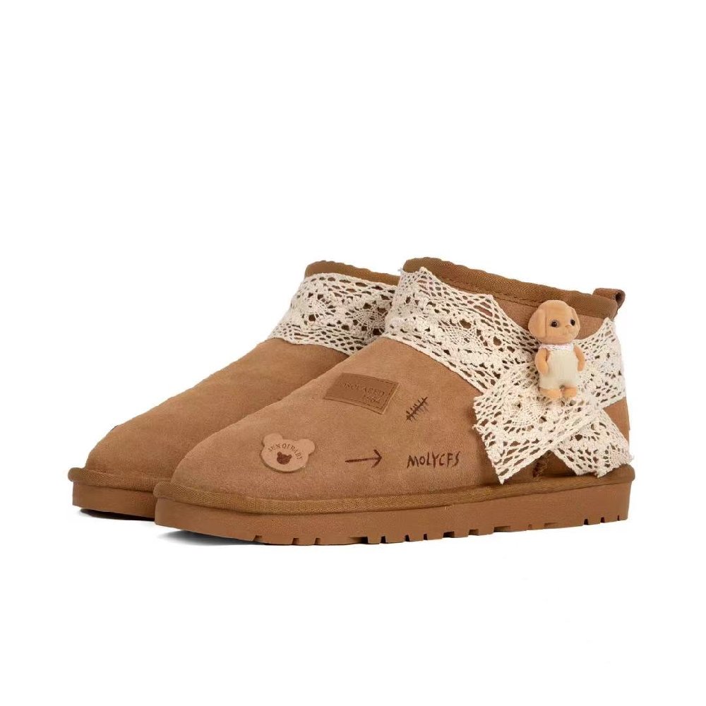 UGG CLASSIC ULTRA MINI Warm Slip-Resistant Ankle-Length Snow Boots Women's Chestnut Brown